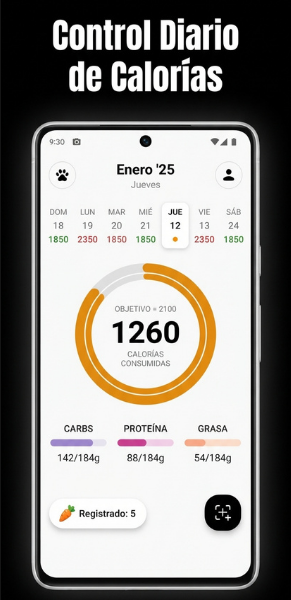 Rastreo diario de calorías